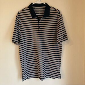 adidas Men’s golf striped polo size medium - EUC!